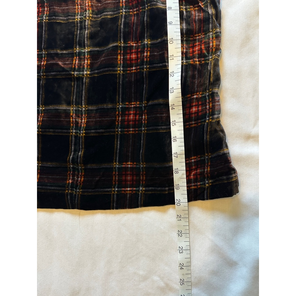 Women's J.Crew Tank Top, 6P, Black and Red Plaid Velvet Keyhole NWT - Picture 9 of 10
